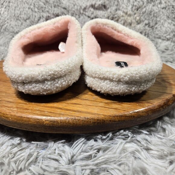 Joe Boxer Nordstrom XL 11-12 Pink Cowboy Wink/Smiley Faux Fur Lined Slippers - Picture 4 of 10